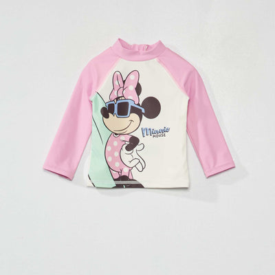 T-shirt de bain 'Minnie' anti-UV Rose/blanc