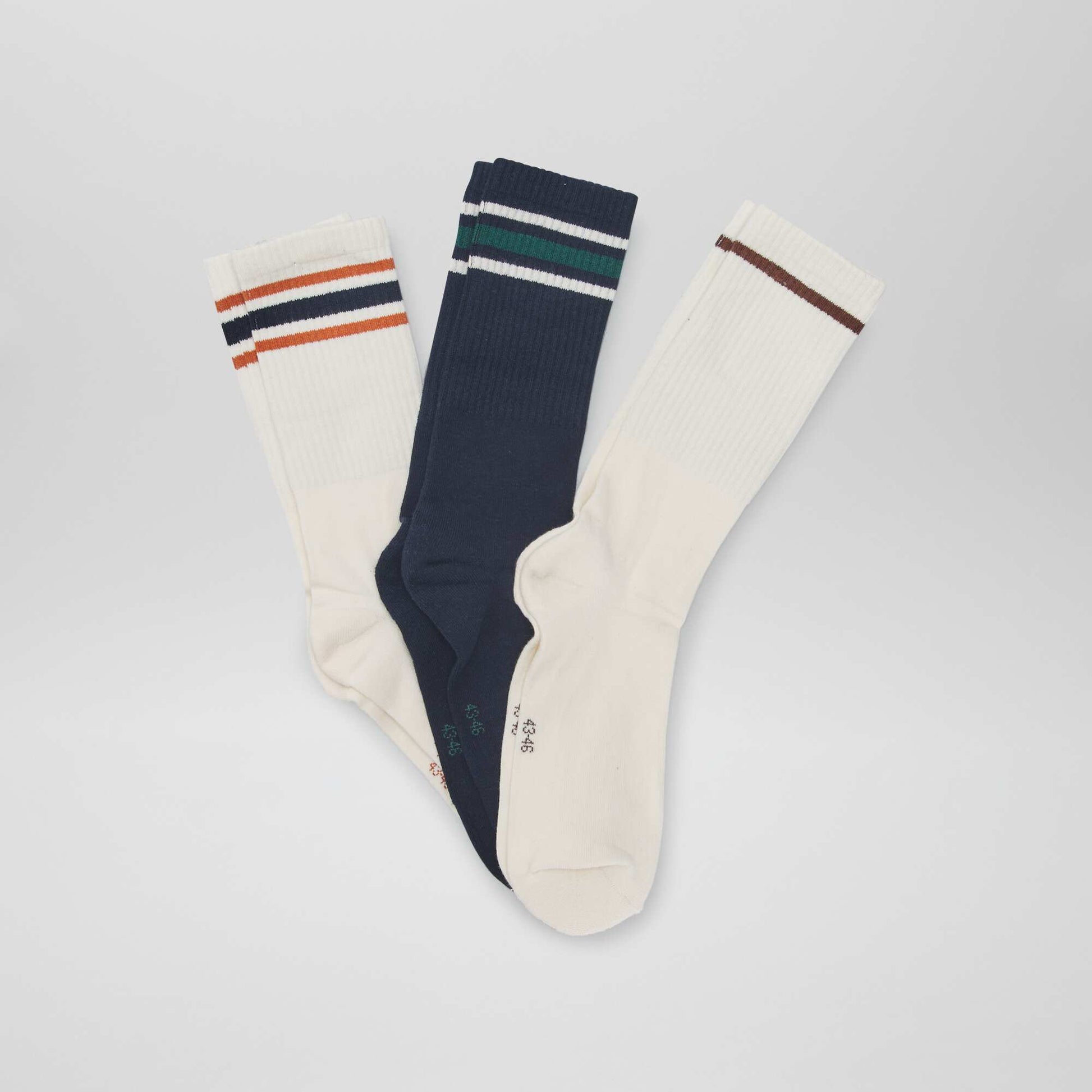 Lot de 3 paires de chaussettes c tel es Bleu marine/blanc