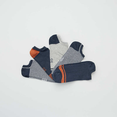 Lot de 5 chaussettes invisibles Bleu marine