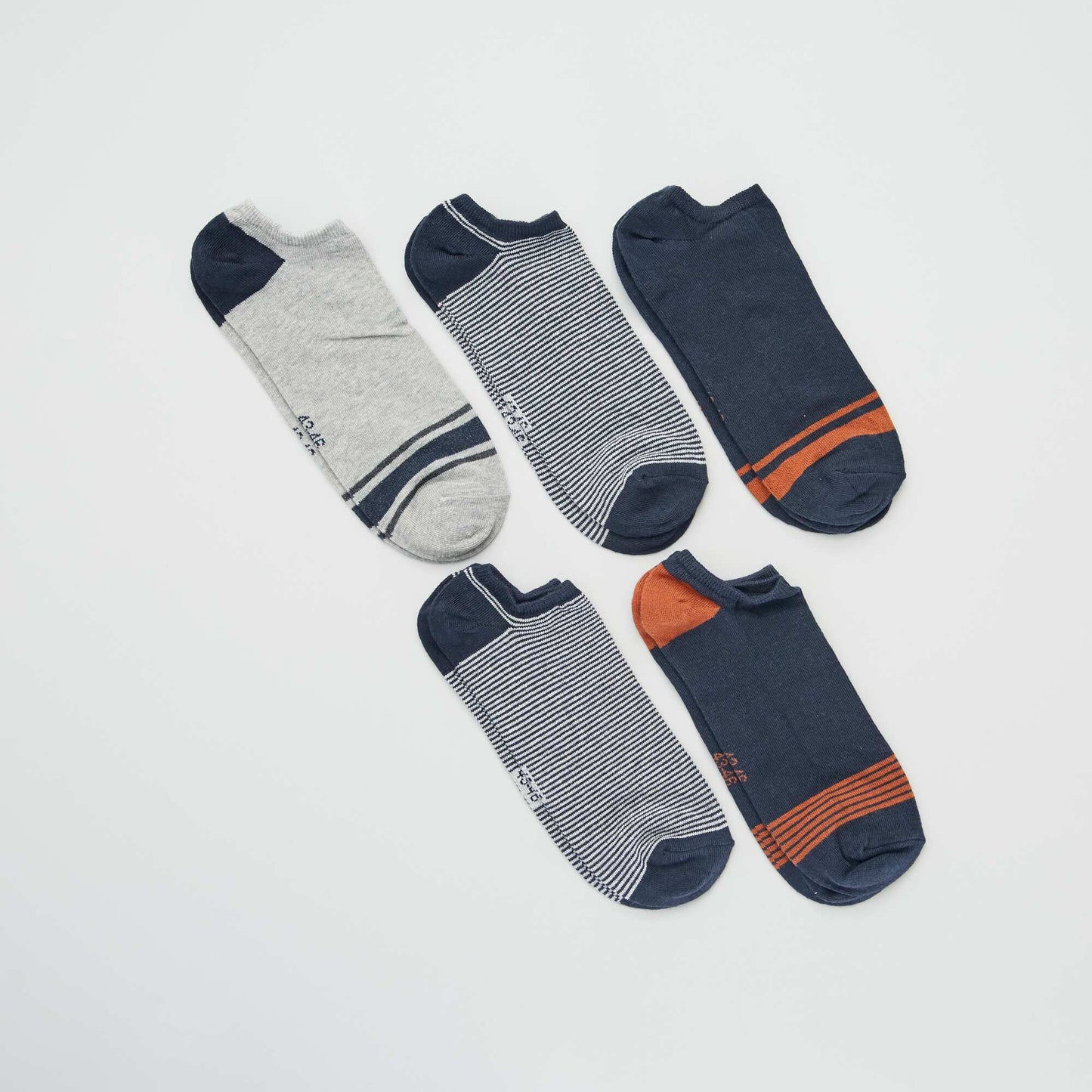 Lot de 5 chaussettes invisibles Bleu marine
