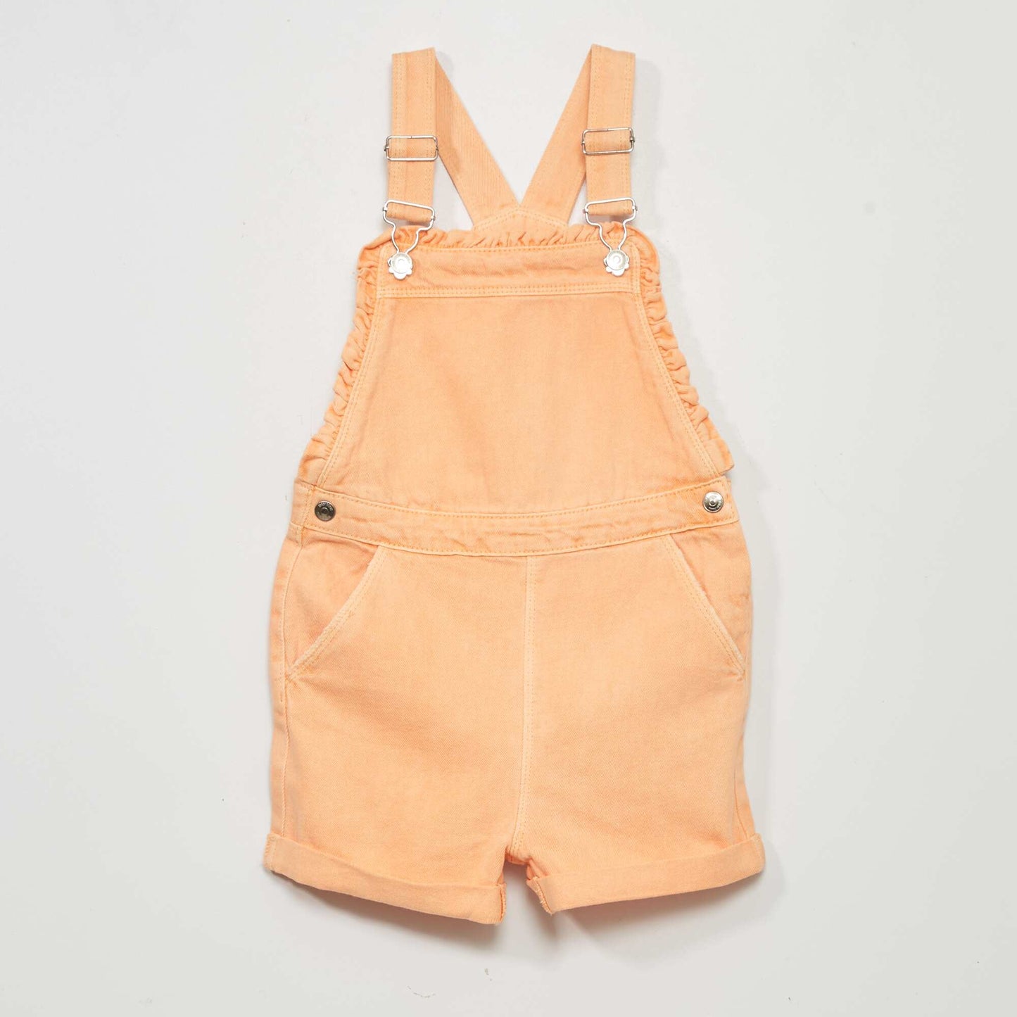 Salopette short en jean Orange