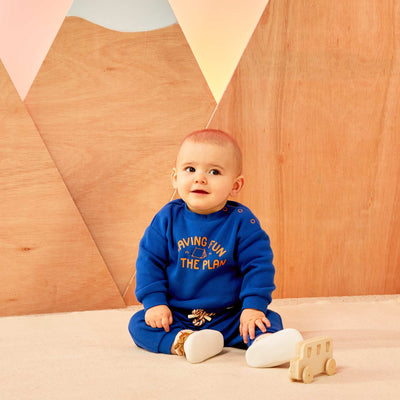 Sweat en maille gaufr e Bleu