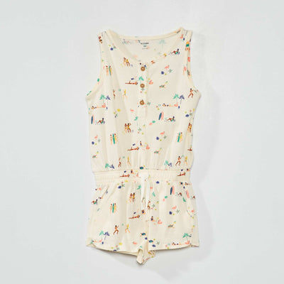 Combishort motif Beige