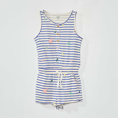 Combishort motif Bleu