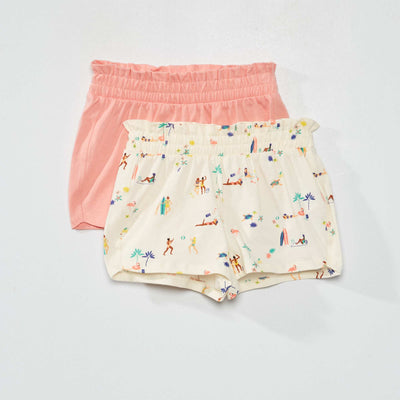 Lot de 2 shorts Rose