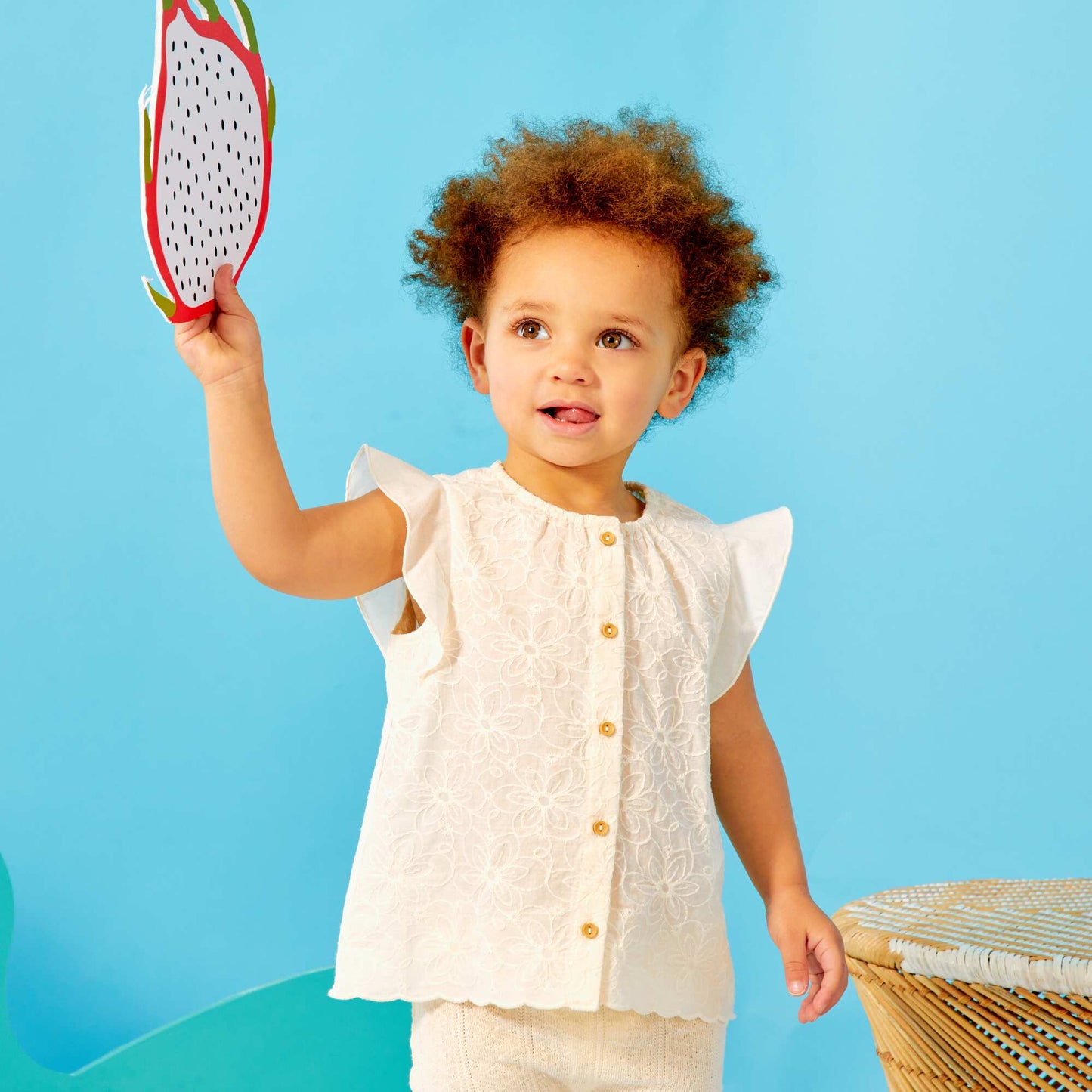 Blouse avec broderie anglaise Ecru