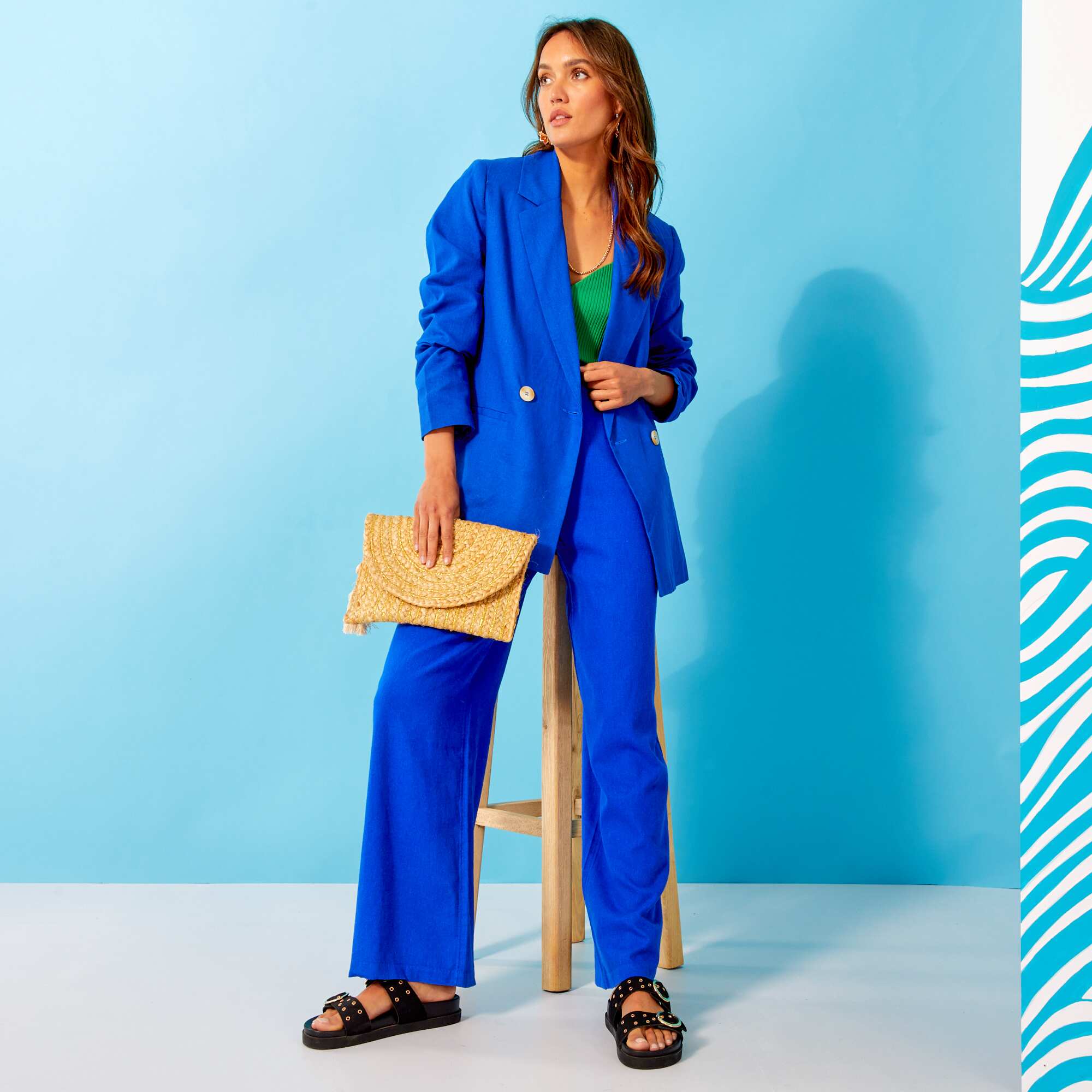 Ensemble blazer online bleu