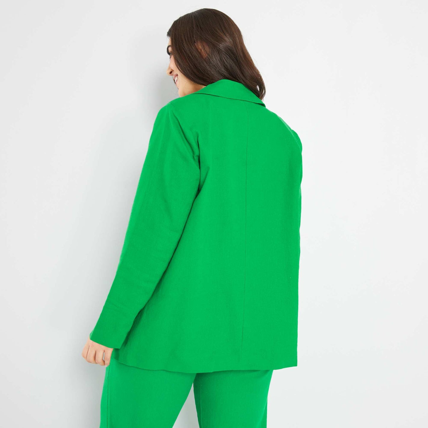 Veste blazer en lin Vert