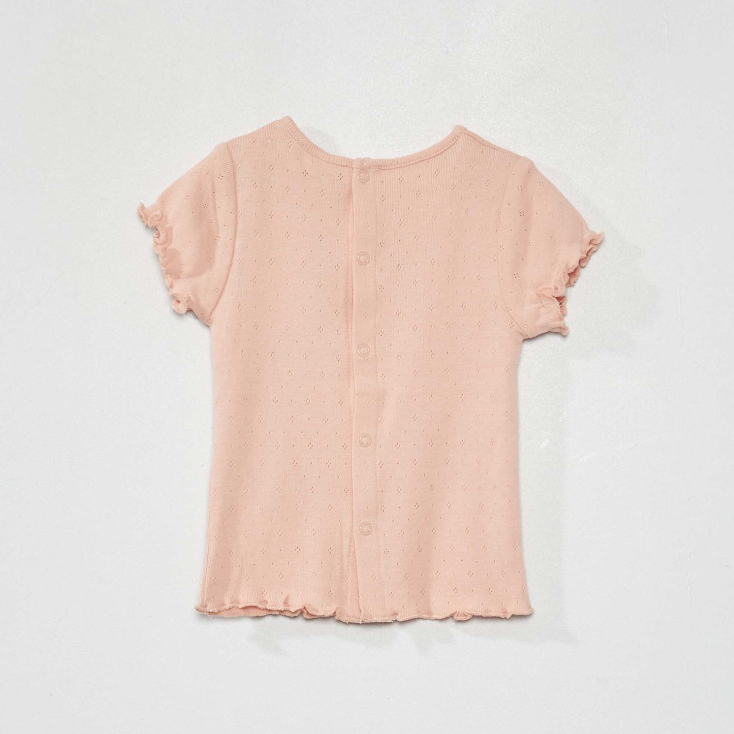 T-shirt en maille pointelle Rose