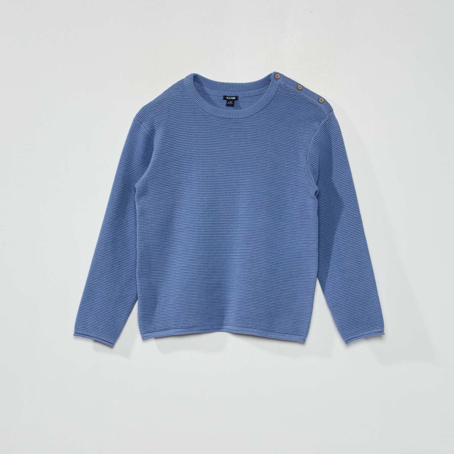 Pull ottoman bleu gris