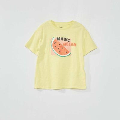 T-shirt avec imprim JAUNE