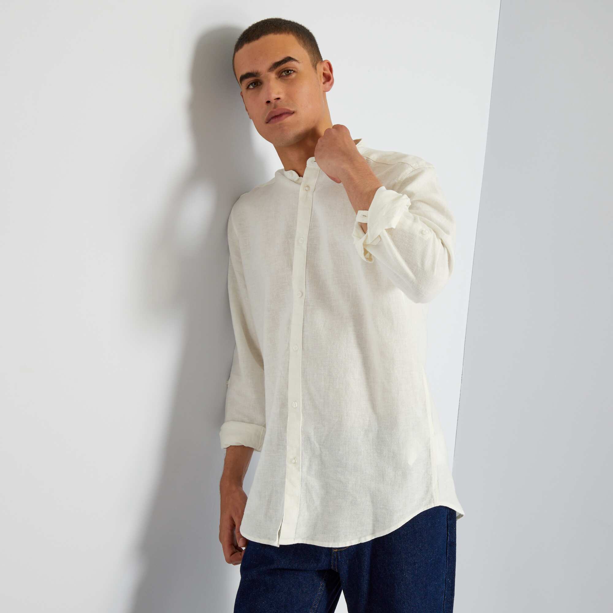 Chemise En Lin Col Mao Ecru Kiabi Alg rie chemise-en-lin-col-mao-ecru-kiabi-alg-rie