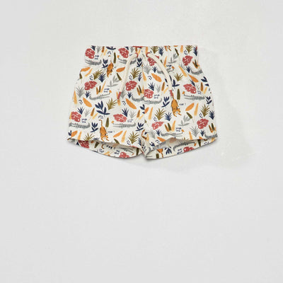 Short de bain motif Blanc