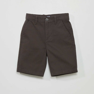 Bermuda chino slim gris fonc