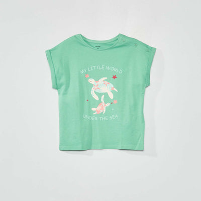 T-shirt imprim Bleu