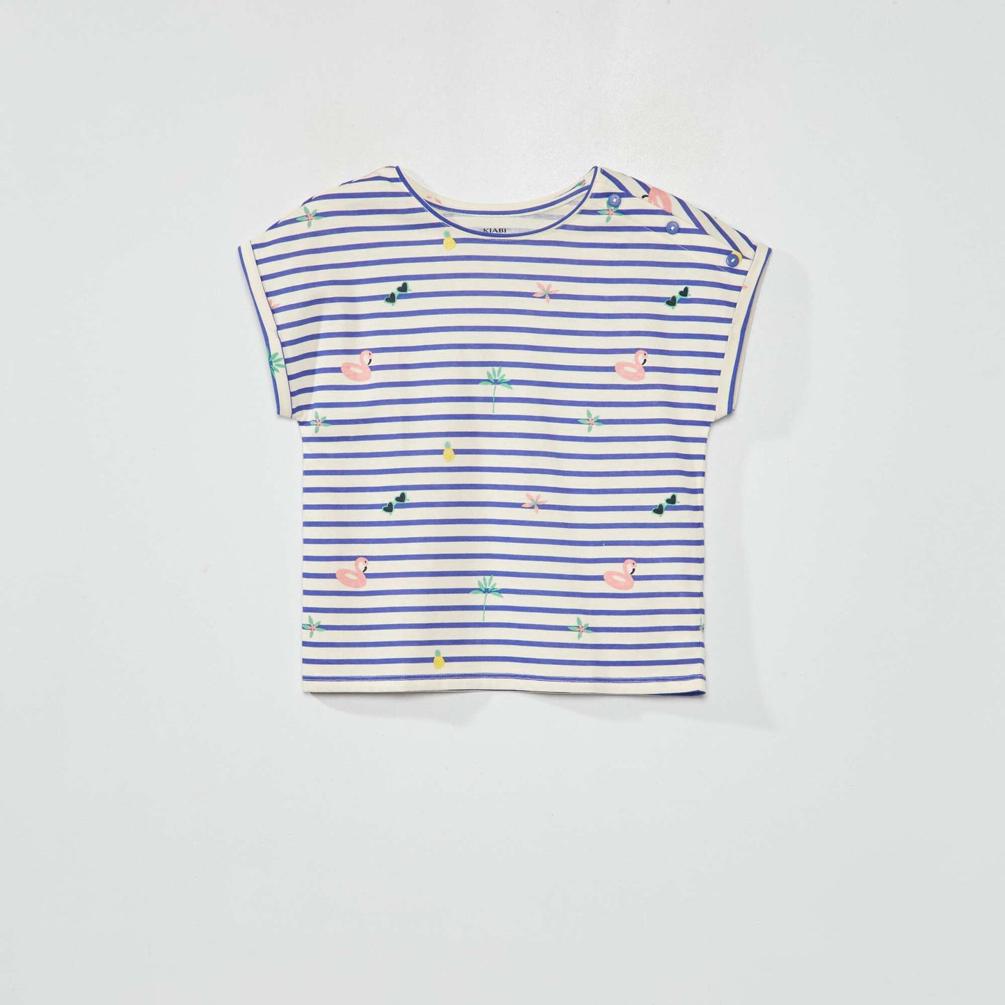 T-shirt imprim Beige