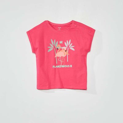 T-shirt imprim Rose