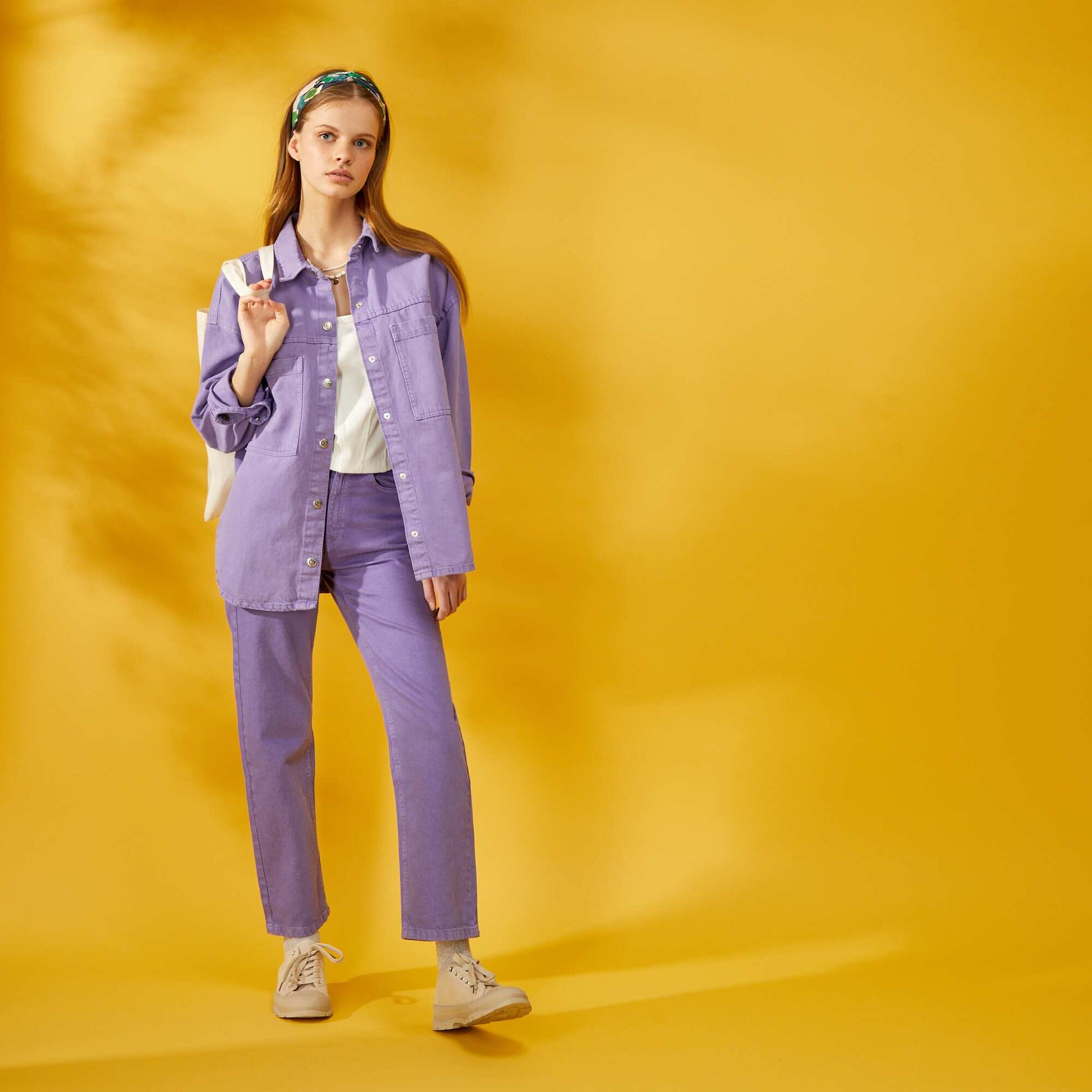 Pantalon denim straight Violet