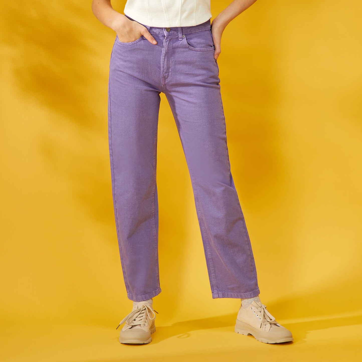 Pantalon denim straight Violet