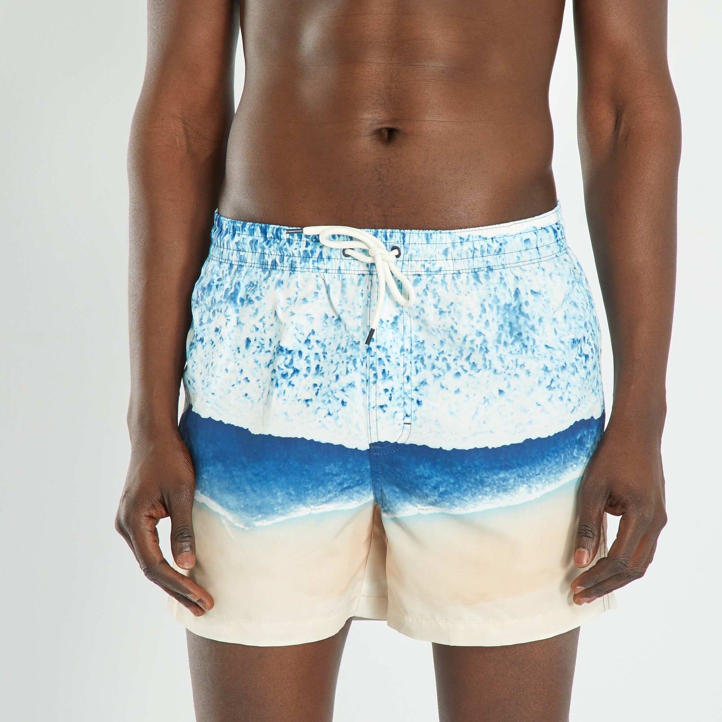 Short de bain avec imprim Bleu