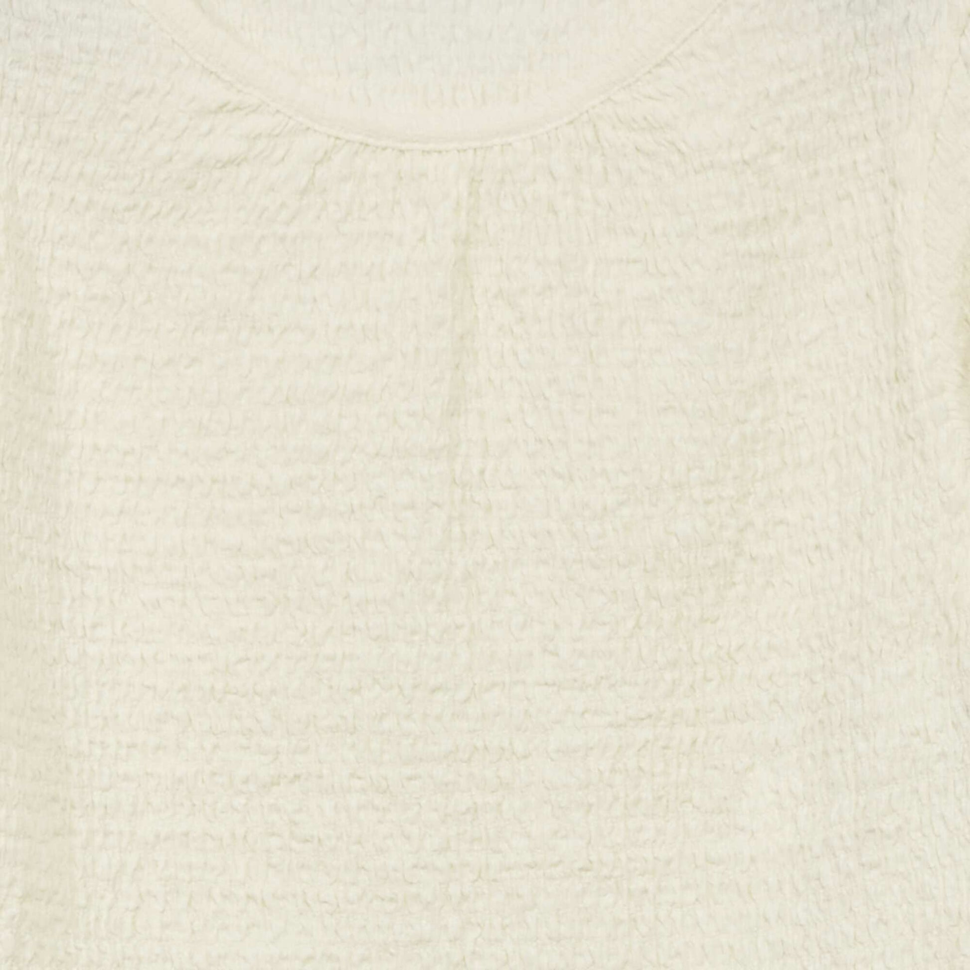 T-shirt en maille gaufr e unie Blanc