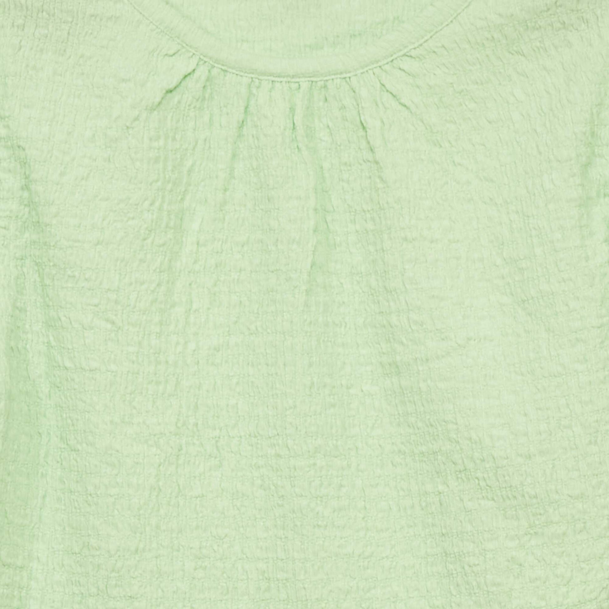 T-shirt en maille gaufr e unie Vert