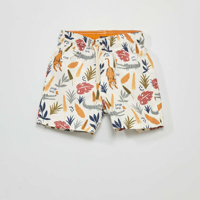 Short de bain imprim Blanc