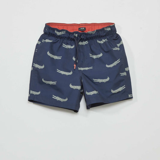 Short de bain imprim Bleu