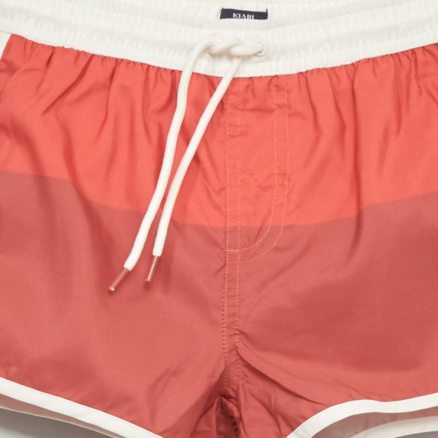 Boxer de bain tricolore Rouge