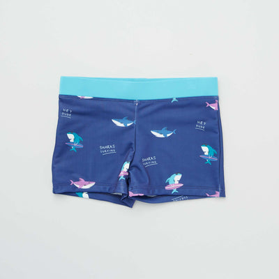 Boxer de bain avec imprim Bleu/bleu fonc