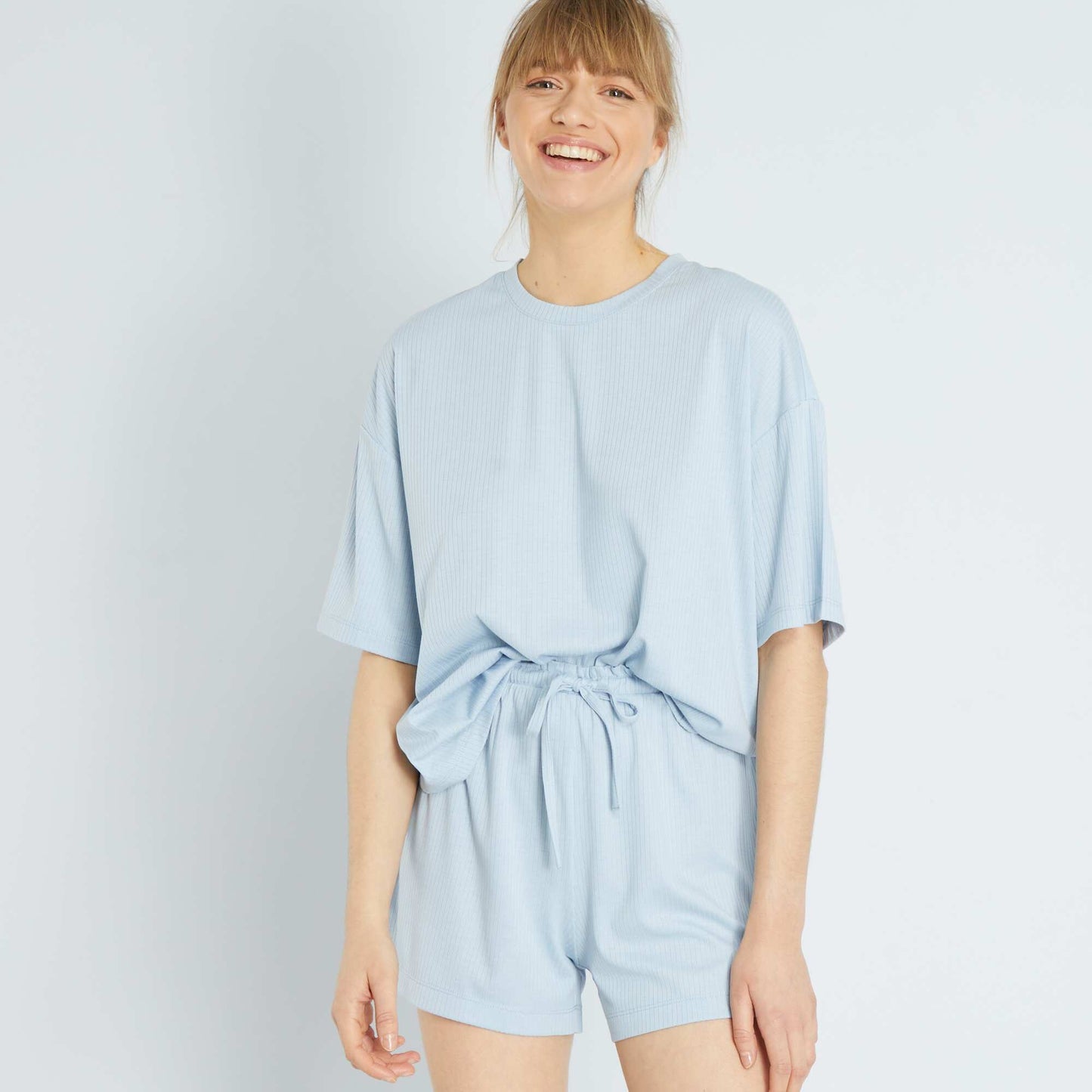 Ensemble de pyjama short - 2 pi ces Bleu