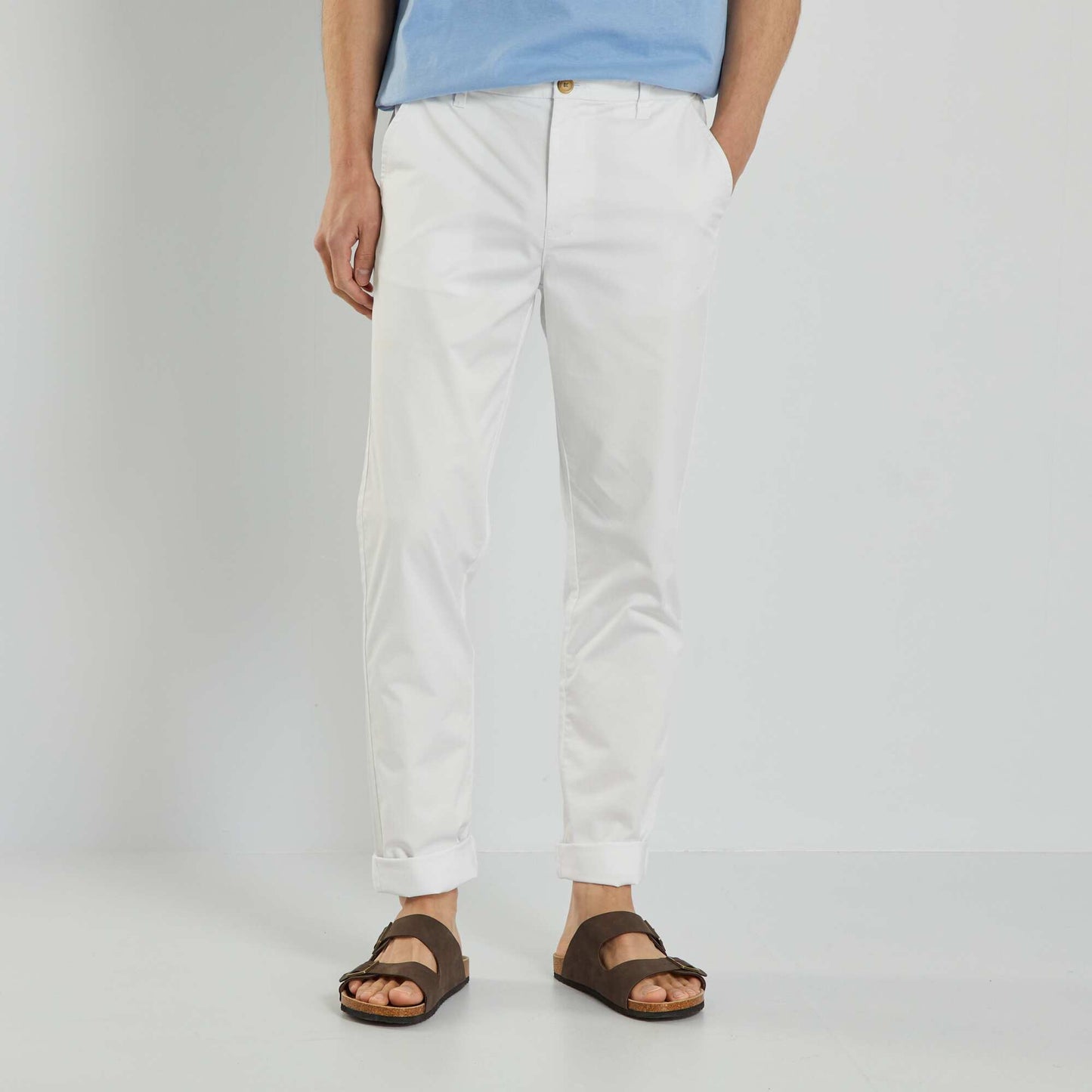 Chino slim - L32 blanc