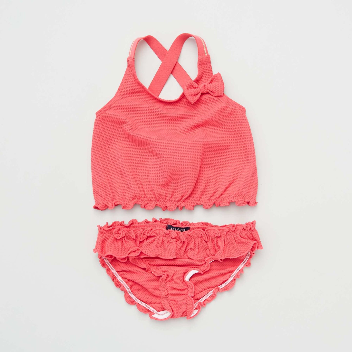 Maillot de bain en nid d'abeille - 2 pi ces rose azal e