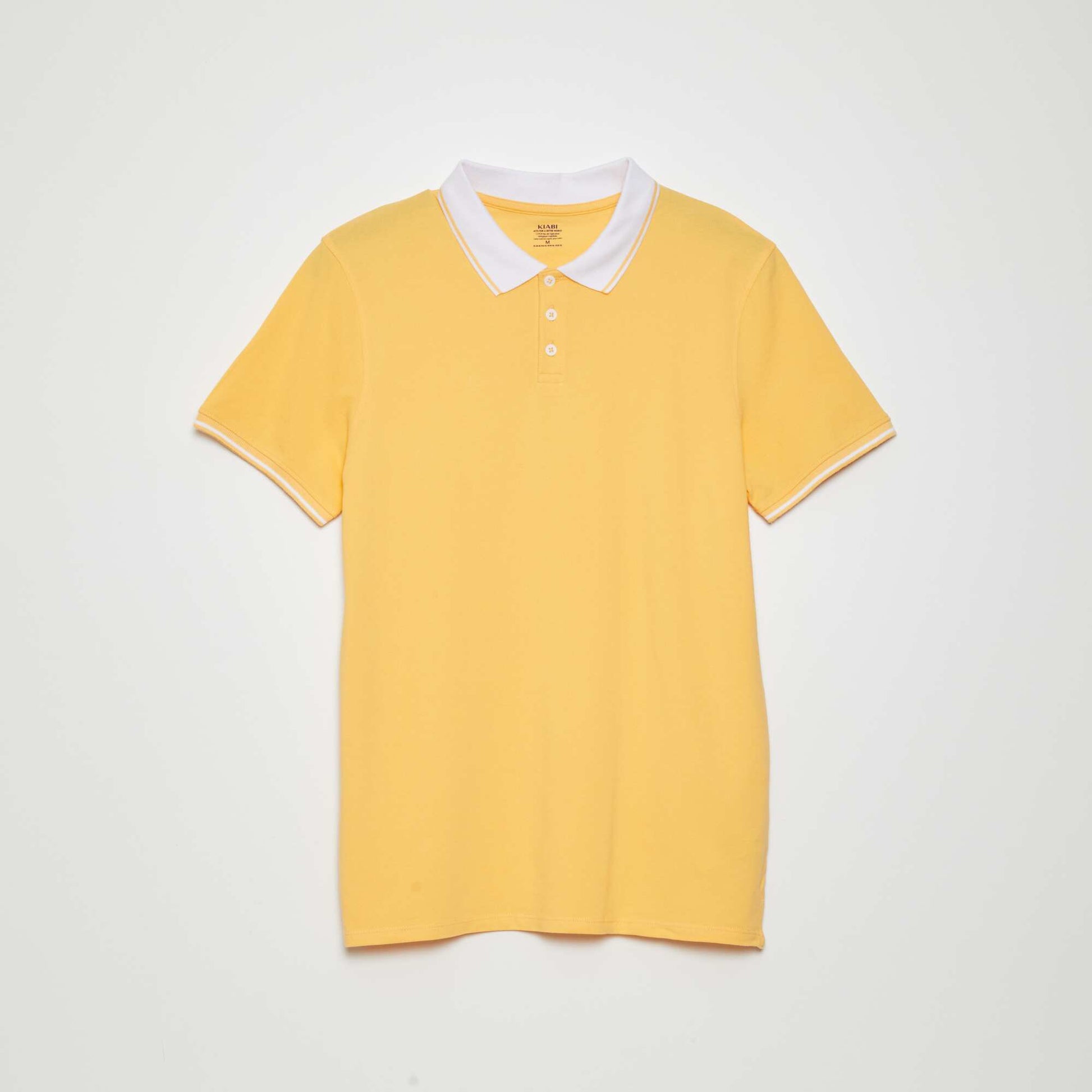 Polo en piqu de coton Jaune