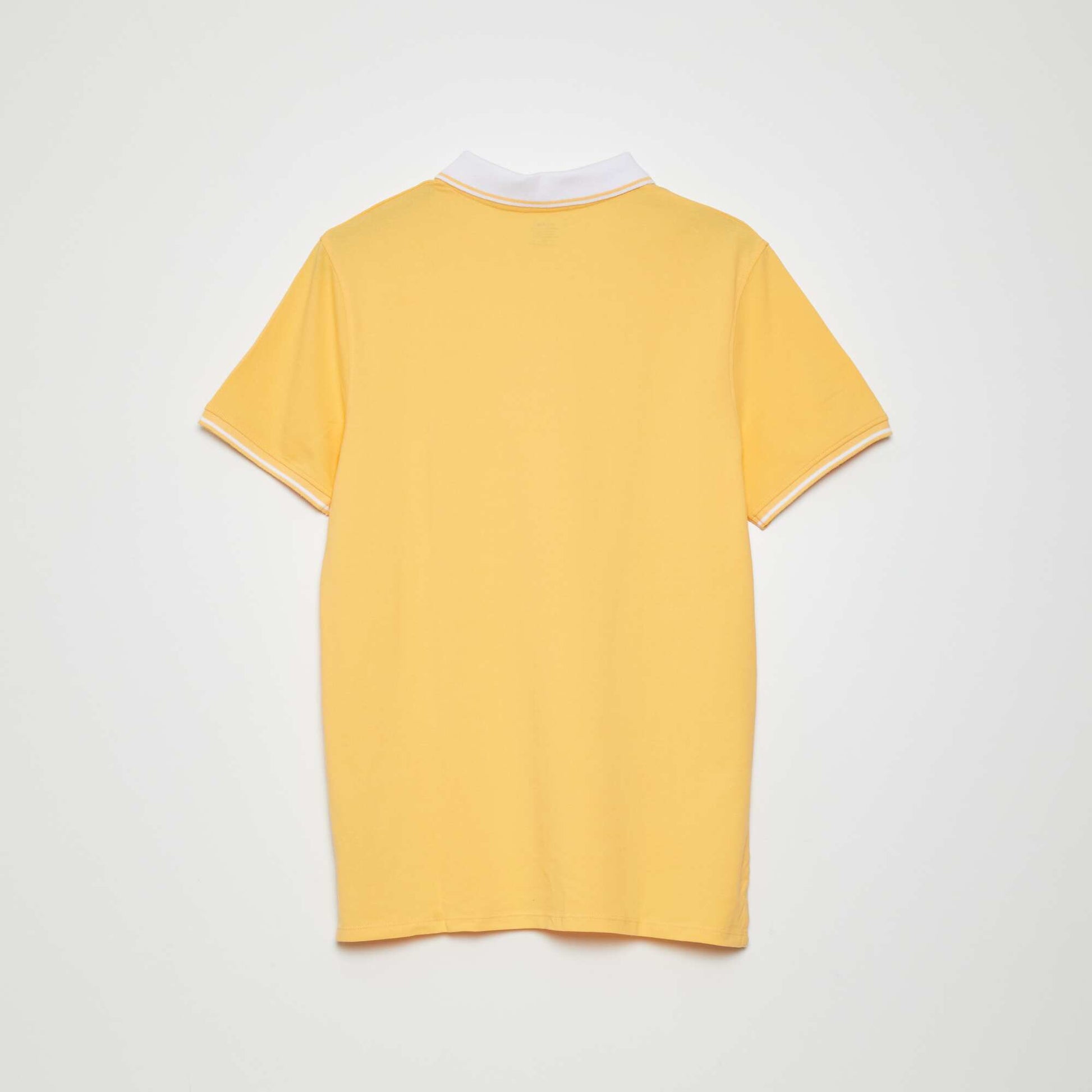 Polo en piqu de coton Jaune