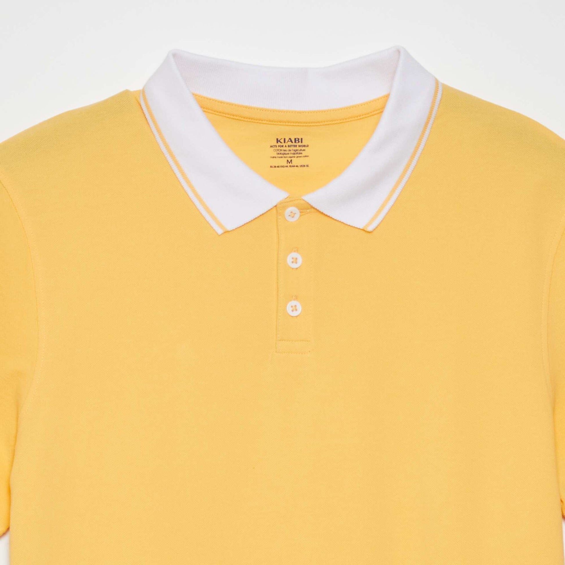 Polo en piqu de coton Jaune