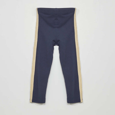 Legging long bleu noir