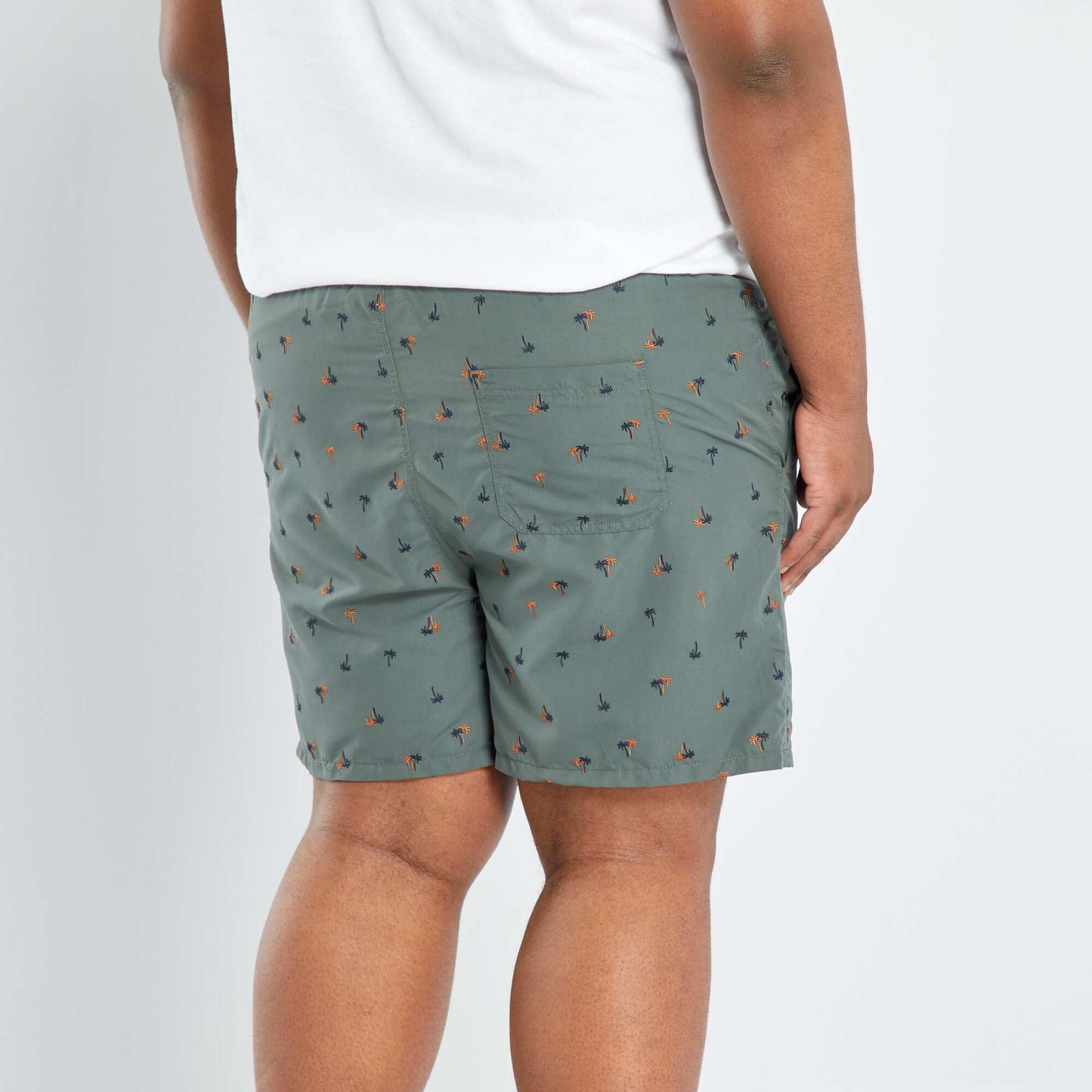 Short de bain 'palmiers' Vert