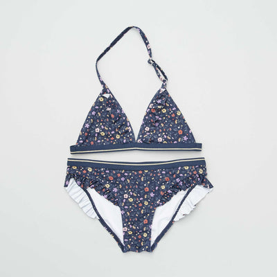Maillot de bain imprim - 2 pi ces BLEU
