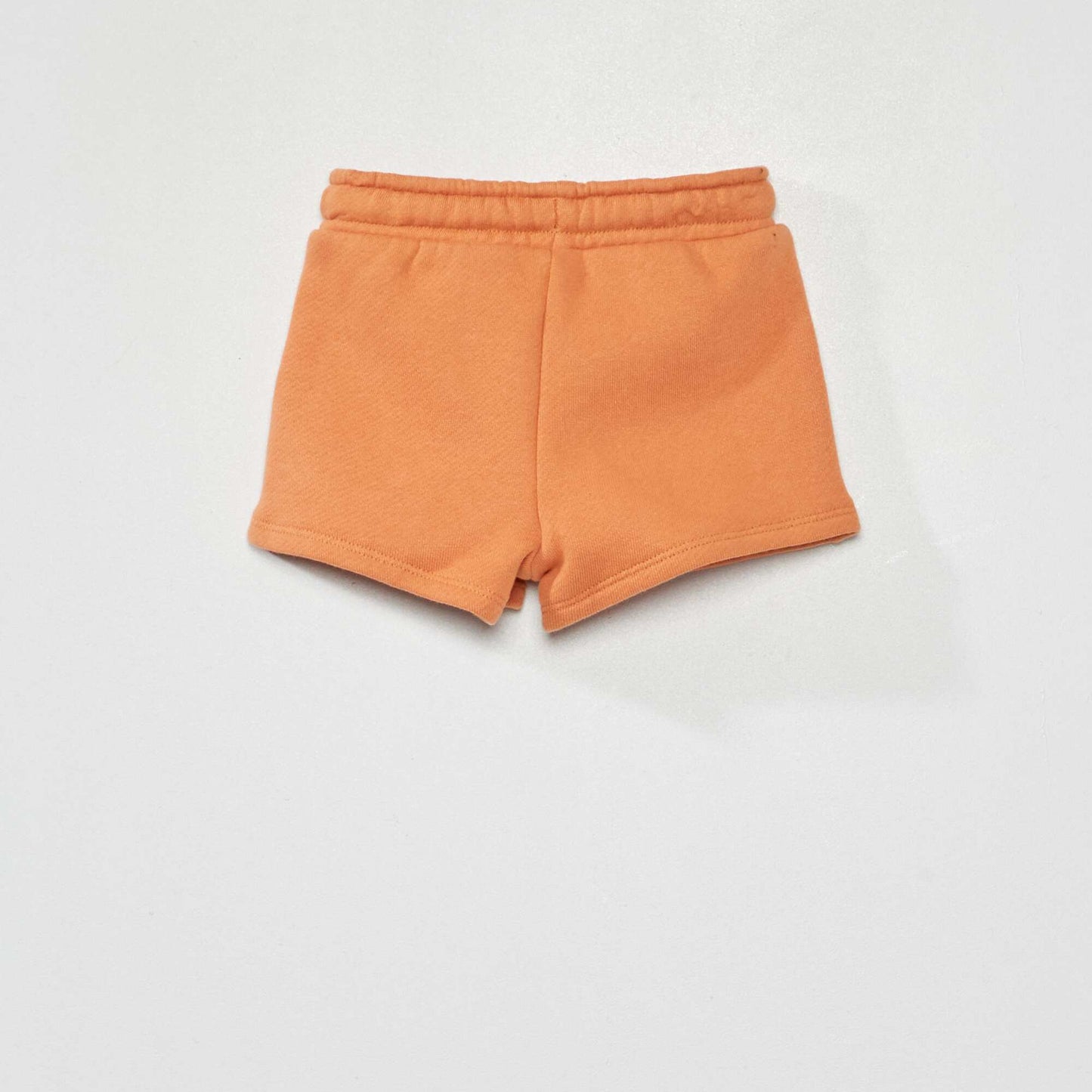 Short en molleton uni orange rouille