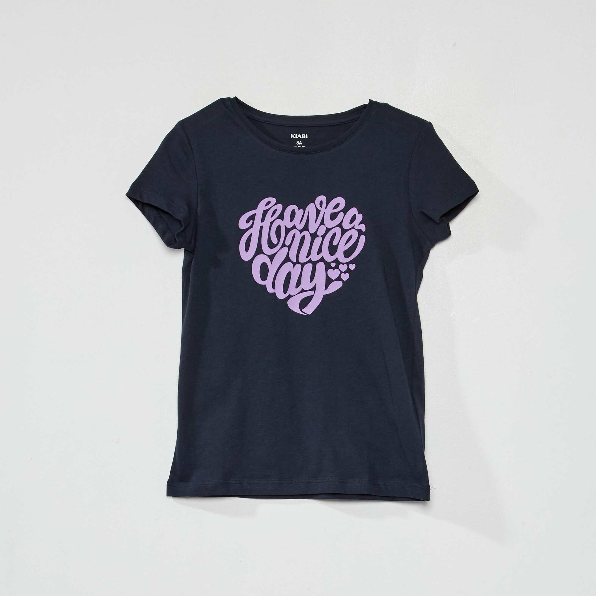 Tee-shirt imprim Bleu