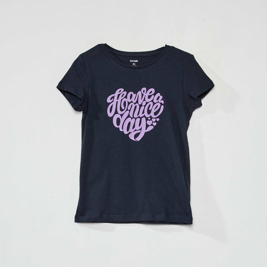 Tee-shirt imprimé Bleu