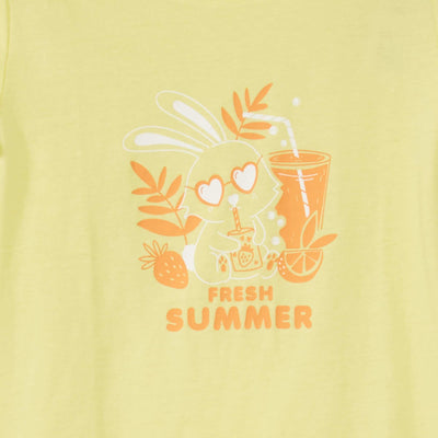 Tee-shirt imprim Jaune