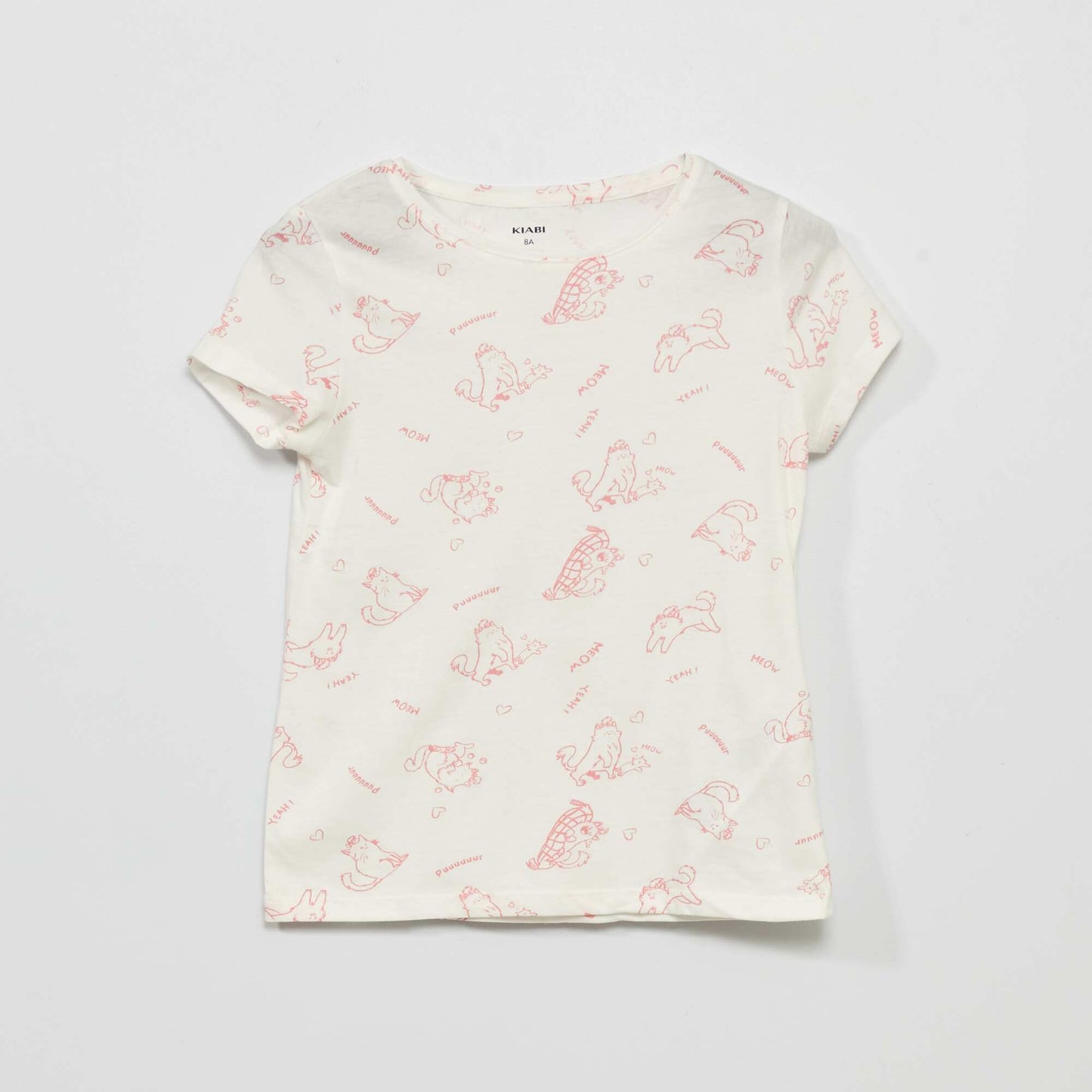 T-shirt motif manches courtes Blanc