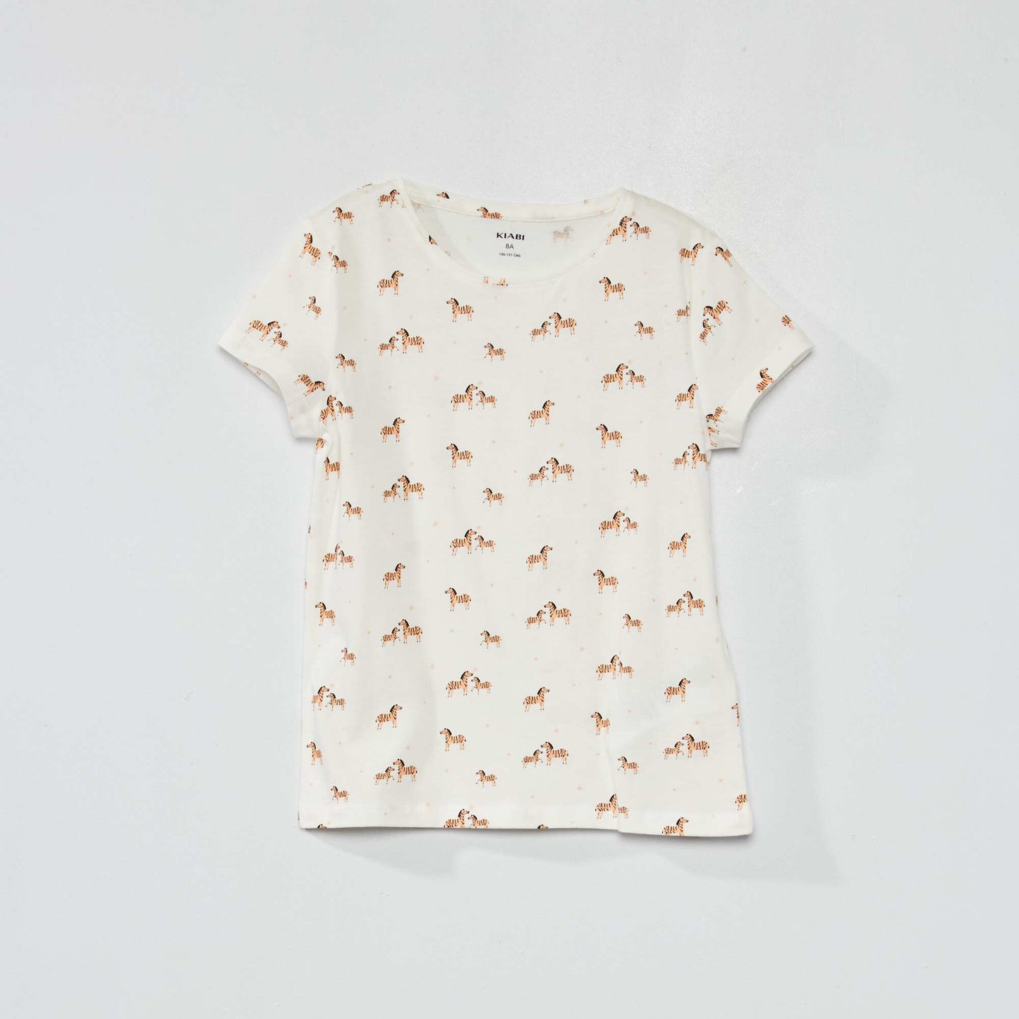 T-shirt motif manches courtes Blanc