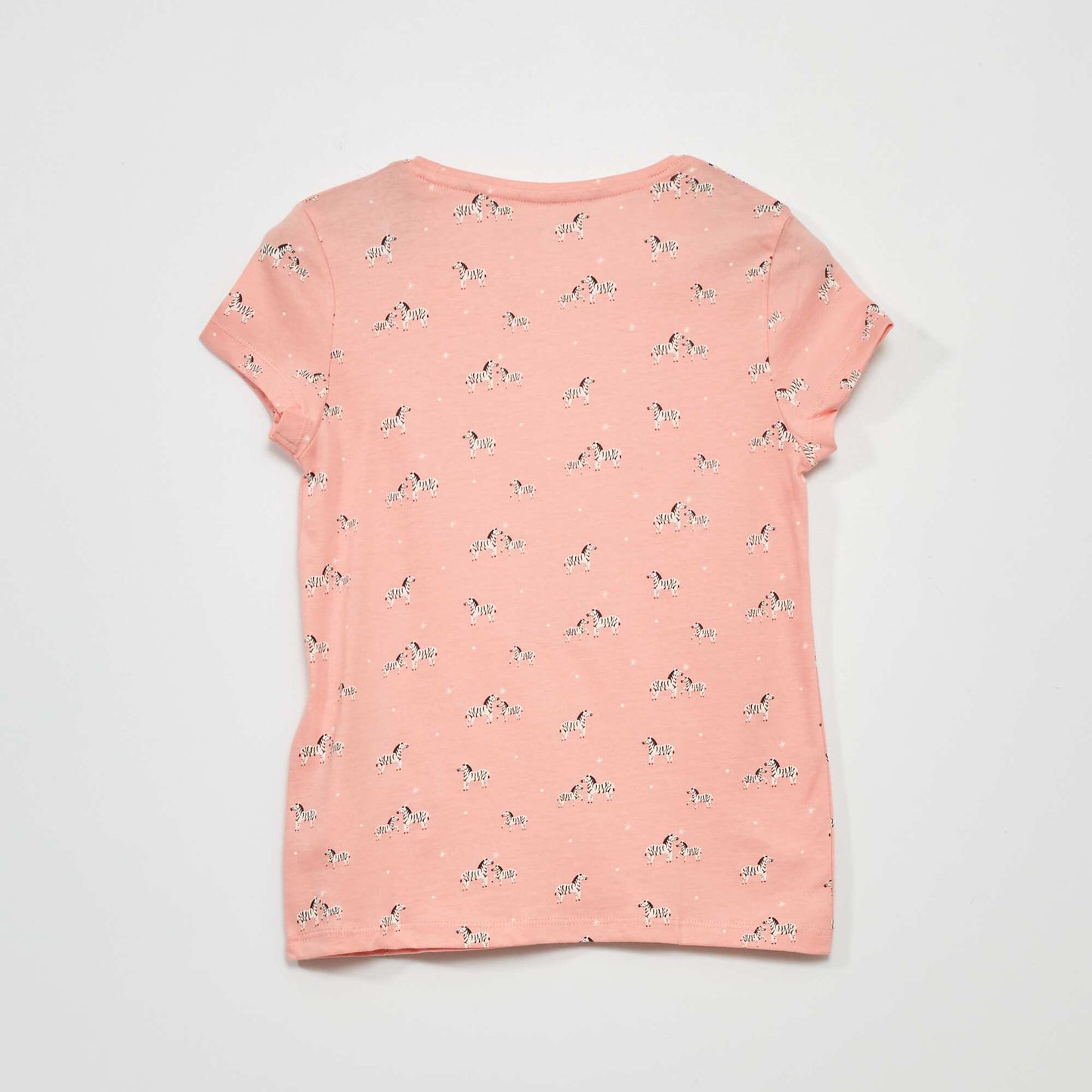 T-shirt motif manches courtes Rose