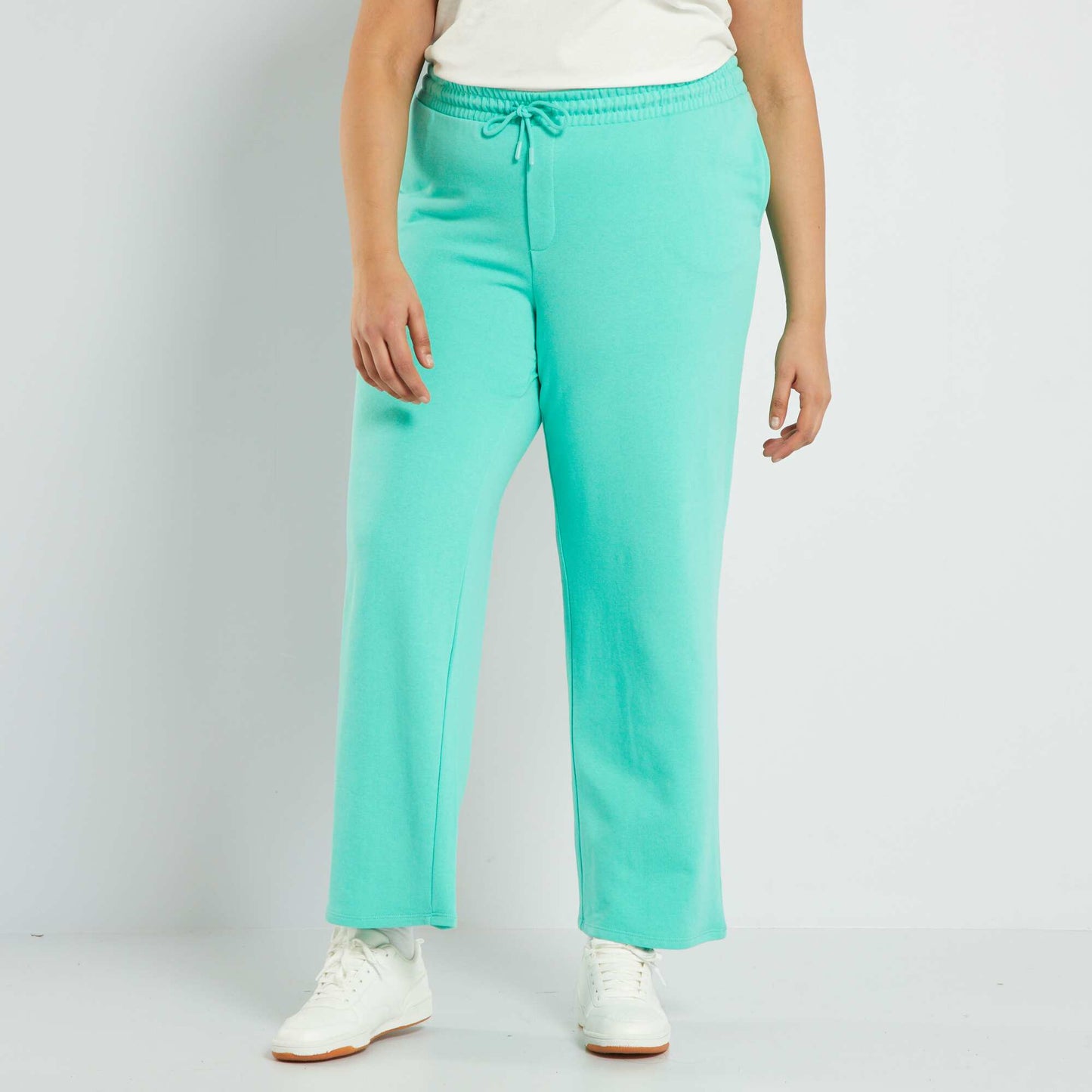 Pantalon large en molleton Vert