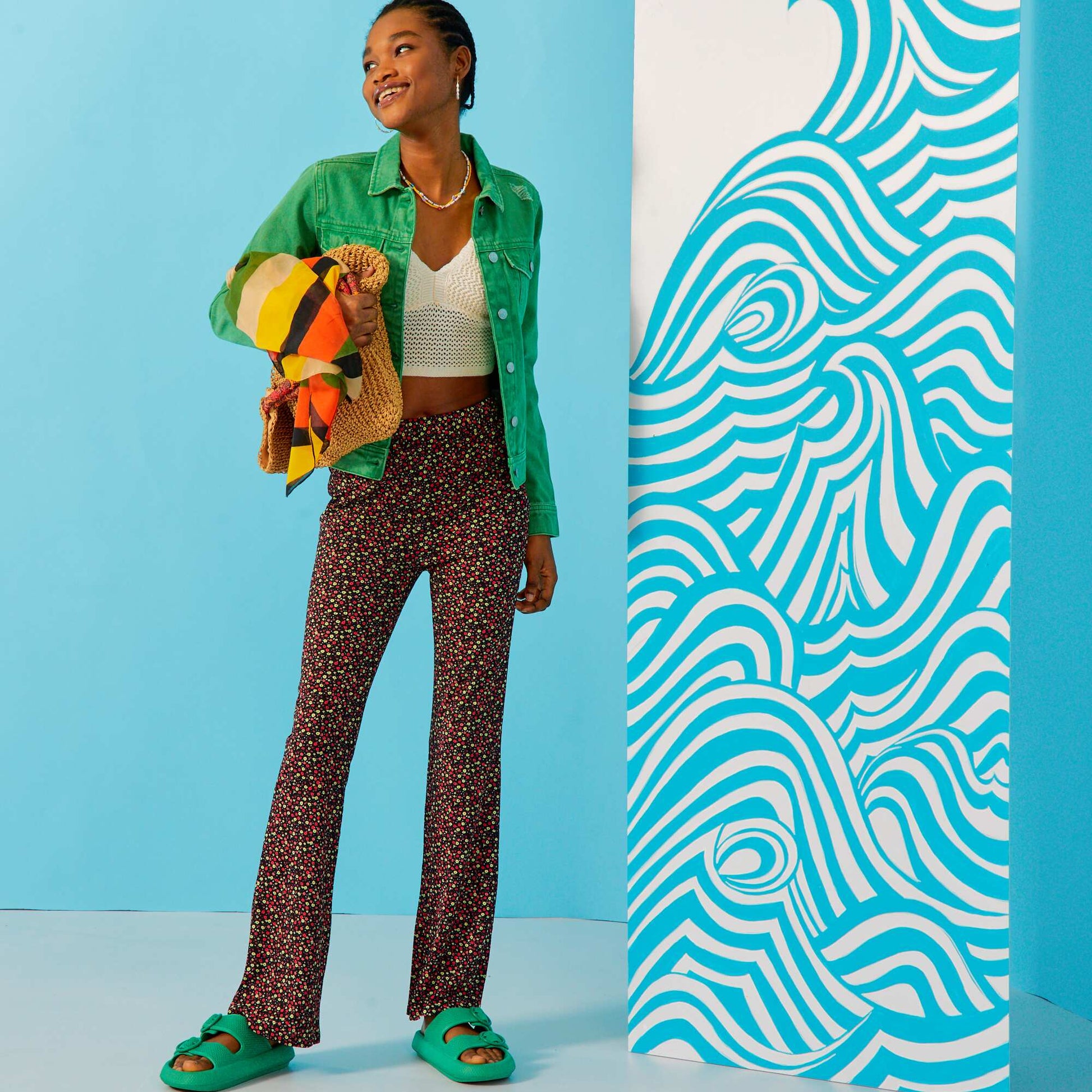 Jeans Pantalon Flare Motif Pantalon Flare Motifs Noir – Kiabi Algérie