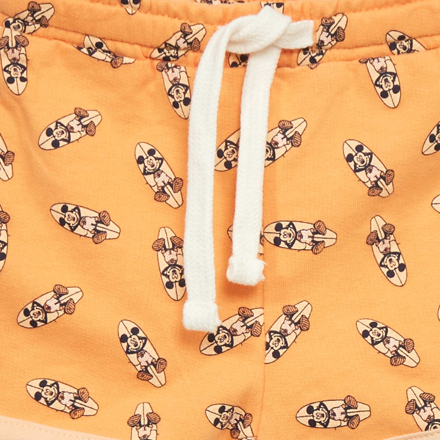 Short en french terry imprim 'Disney' Orange