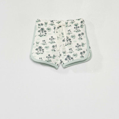 Short en french terry imprim 'Disney' Blanc/vert